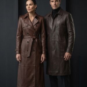 Luxe Leather Trench Coat